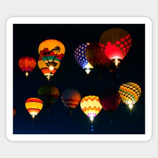 Dawn flight at the balloon fiesta Sticker